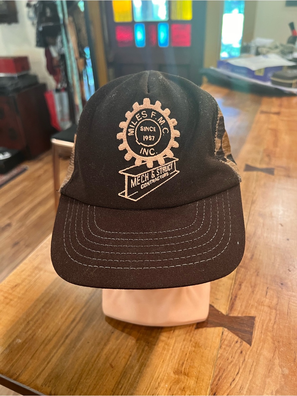 Miles F.M.C. Inc. Black Logo Patch Cap
